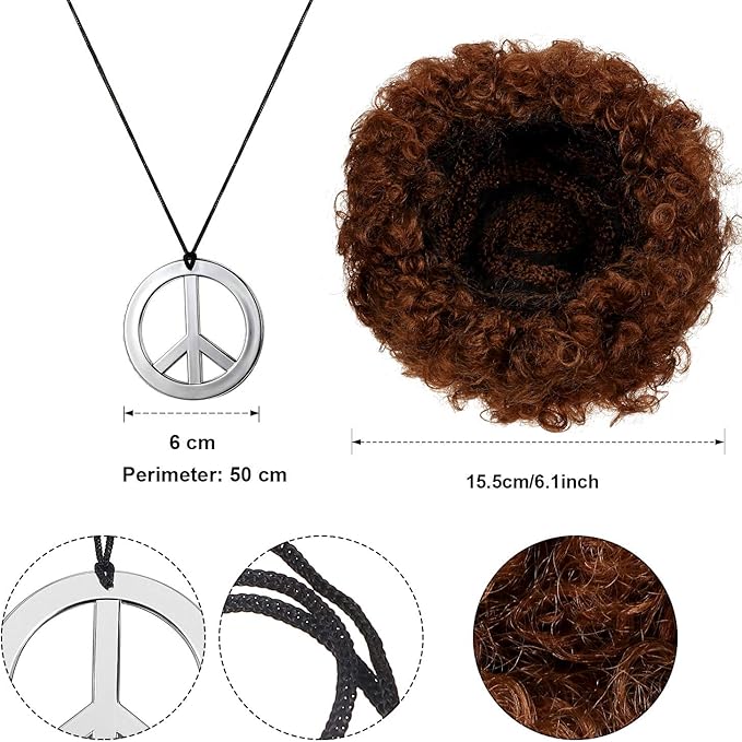 Conjunto de disfraz hippie de 4 piezas de Norme - Quierox - Tienda Online
