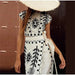 Conjunto de dos piezas bordado elegante: top y falda pareo - Quierox - Tienda Online