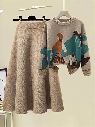 Conjunto de dos piezas de punto cálido para mujer - Quierox - Tienda Online