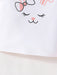 Conjunto de dos piezas para bebé niña con camiseta impresa linda de conejo y pantalones - Quierox - Tienda Online