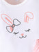 Conjunto de dos piezas para bebé niña con camiseta impresa linda de conejo y pantalones - Quierox - Tienda Online