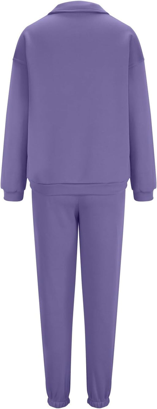 Conjunto de dos piezas para mujer, conjunto de descanso con media cremallera - Quierox - Tienda Online