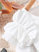 Conjunto de dos piezas para niña con top de punto de manga larga con volantes y falda pantalón con cuentas - Quierox - Tienda Online