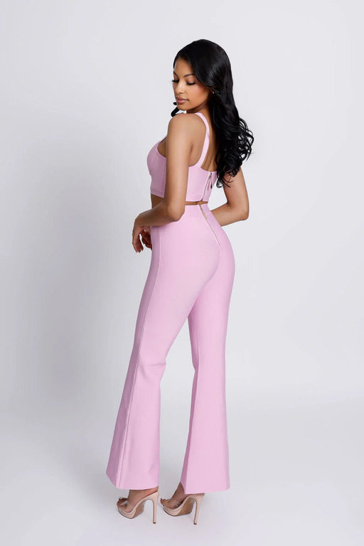 Conjunto de dos piezas rosa con bralette - Quierox - Tienda Online