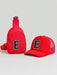 Conjunto de gorra y estuche, infantiles rojas personalizadas de malla de esponja con la letra E - Quierox - Tienda Online