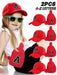 Conjunto de gorra y estuche, infantiles rojas personalizadas de malla de esponja con la letra E - Quierox - Tienda Online