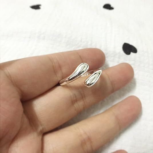 Conjunto de joyería de 4 piezas: pendientes, brazalete, collar y anillo con forma de gota de agua - Quierox - Tienda Online