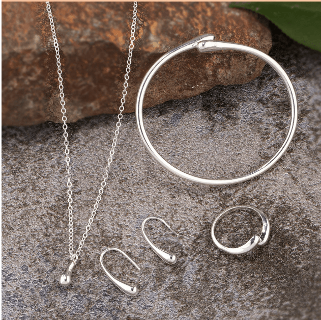 Conjunto de joyería en forma de lágrima para mujer, anillo Simple, collar, pulsera, pendientes - Quierox - Tienda Online
