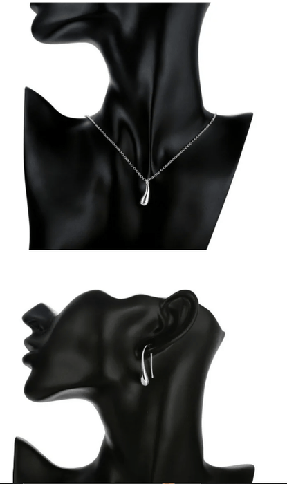 Conjunto de joyería en forma de lágrima para mujer, anillo Simple, collar, pulsera, pendientes - Quierox - Tienda Online