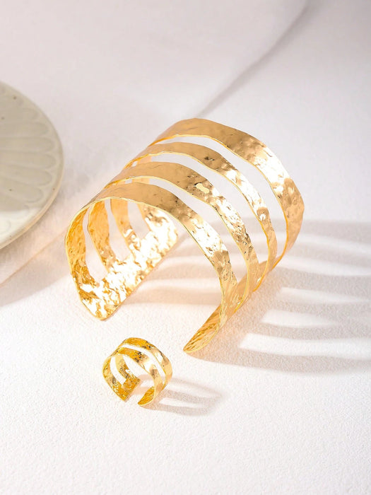 Conjunto de joyería para mujer, 1 pulsera + 1 anillo, estilo europeo y americano - Quierox - Tienda Online