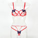 Conjunto de lencería con apliques de mariposa para mujer - Quierox - Tienda Online