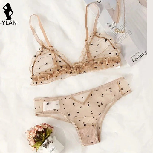 Conjunto de lencería con estampado de estrellas para mujer - Quierox - Tienda Online
