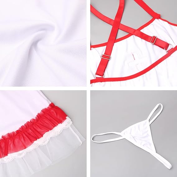 Conjunto de lencería sexy disfraz de enfermera para mujer - Quierox - Tienda Online