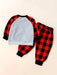 Conjunto de lindo top navideño y Pantalones de Cuadros para Bebés Niños - Quierox - Tienda Online