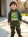 Conjunto de otoño/invierno para niño, de moda casual con estampado de letras de consola de videojuegos - Quierox - Tienda Online