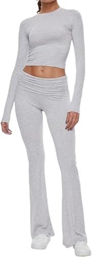Conjunto de pantalones ajustados casuales para mujer, 2 piezas - Quierox - Tienda Online