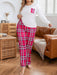 Conjunto de pijama con parches y bolsillos con estampado de cuadros escoceses - Quierox - Tienda Online