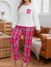 Conjunto de pijama con parches y bolsillos con estampado de cuadros escoceses - Quierox - Tienda Online