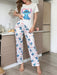 Conjunto de pijama de dos piezas con estampado de Stitch, para mujer - Quierox - Tienda Online