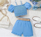 Conjunto de shorts con lazo azul - Quierox - Tienda Online
