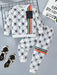Conjunto de sudadera con capucha de moda con estampado de letras, atuendo casual de 2 piezas - Quierox - Tienda Online