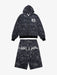 Conjunto de sudadera con capucha y pantalones cortos vaqueros extragrandes - Quierox - Tienda Online