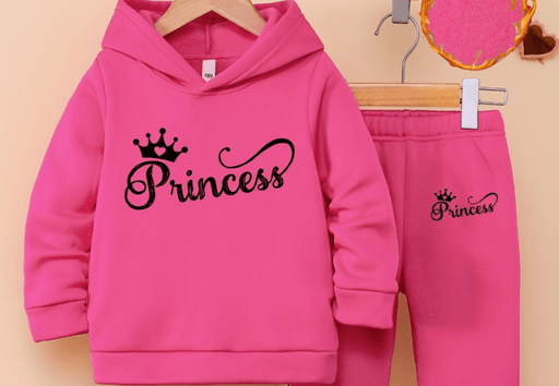 Conjunto de sudadera y pantalon deportivo para niñas, con estampado de letras - Quierox - Tienda Online