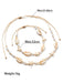 Conjunto de tobillera y collar trenzado de estilo bohemio con estrella de mar para mujer - Quierox - Tienda Online