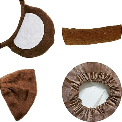 Conjunto de tutú de mono para disfraz de animal, diadema de orejas de mono, pajarita y cola - Quierox - Tienda Online
