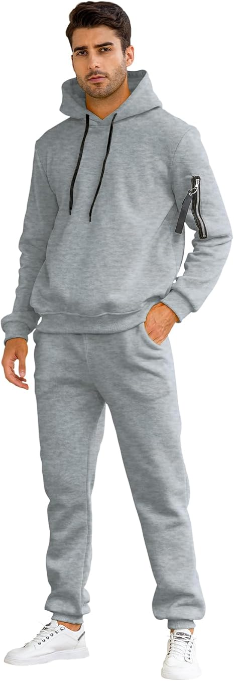 Conjunto deportivo de 2 piezas con capucha para hombre, conjunto deportivo casual de manga larga - Quierox - Tienda Online
