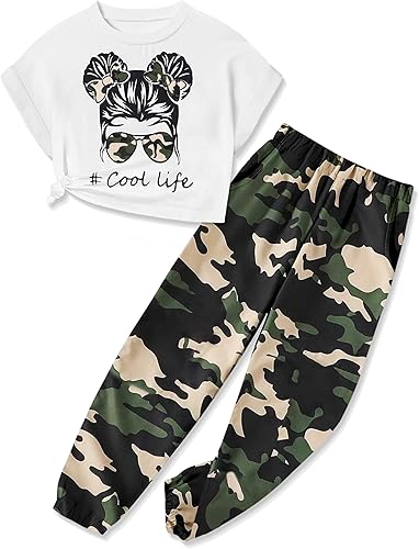 Conjuntos de dos piezas para niñas CRISONE: tops cortos y pantalones - Quierox - Tienda Online