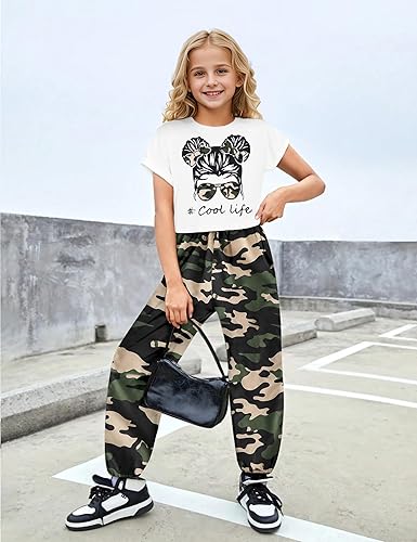 Conjuntos de dos piezas para niñas CRISONE: tops cortos y pantalones - Quierox - Tienda Online