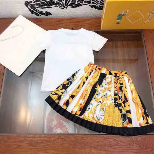 Conjuntos de niñas Camiseta de manga corta y falda para niñas - Quierox - Tienda Online