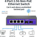 Conmutador Ethernet de 2.5 Gbps 4 puertos 2500 Mbps Switch de red 2 puertos - Quierox - Tienda Online