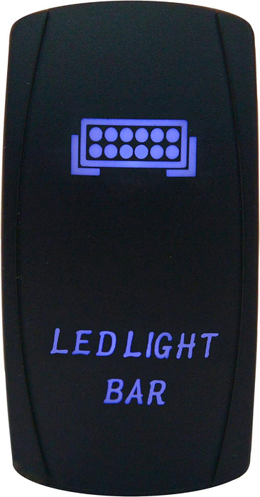 Conmutador tipo rocker de 5 pines de Cllena, con láser LED azul, para auto o bote a motor - Quierox - Tienda Online