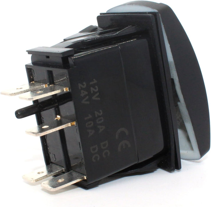 Conmutador tipo rocker de 5 pines de Cllena, con láser LED azul, para auto o bote a motor - Quierox - Tienda Online