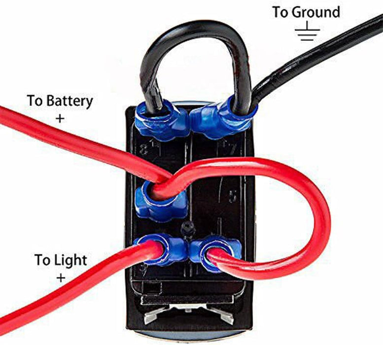 Conmutador tipo rocker de 5 pines de Cllena, con láser LED azul, para auto o bote a motor - Quierox - Tienda Online