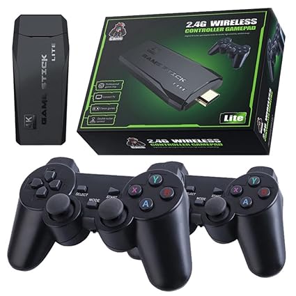 CONSOLA GAME STICK MINI RETRO 4K 10000+ JUEGOS 2 CONTROLADOR INALÁMBRICO PS1 - Quierox - Tienda Online
