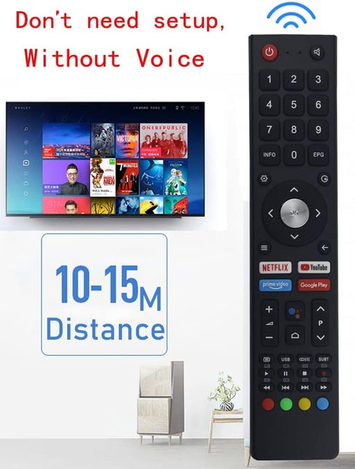 Control remoto, compatible con televisores LED BPL con función Netflix y YouTube - Quierox - Tienda Online
