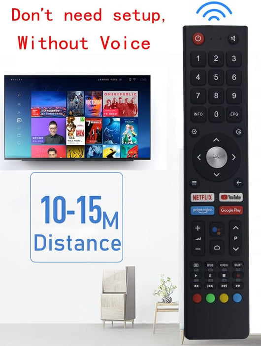 Control remoto, compatible con televisores LED BPL con función Netflix y YouTube - Quierox - Tienda Online