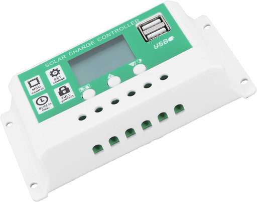 Controlador de carga solar LCD, accesorio regulador de carga ajustable 30A 12V 24V - Quierox - Tienda Online