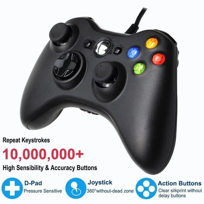 Controlador de juegos con cable USB TECTINTER para consola Xbox 360 Joypad para PC con Windows 7/8/10 - Quierox - Tienda Online