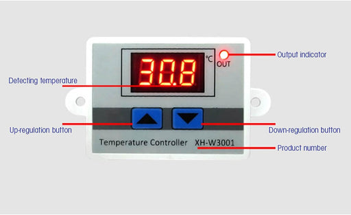 Controlador de temperatura LED digital YWBL - WH XH - W3001 - Quierox - Tienda Online
