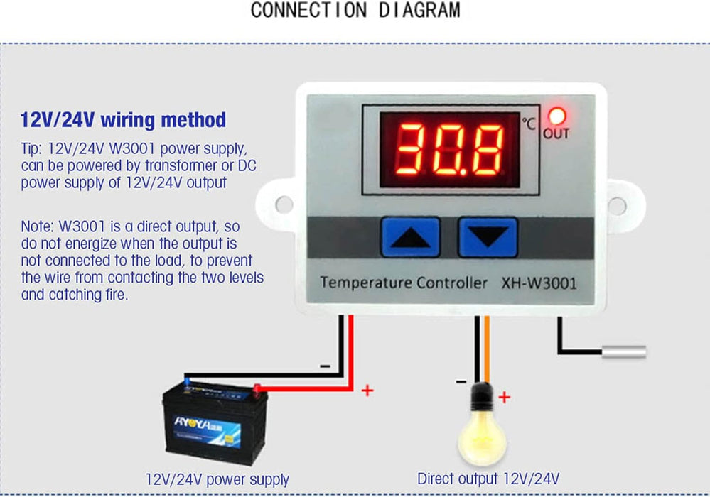 Controlador de temperatura LED digital YWBL - WH XH - W3001 - Quierox - Tienda Online
