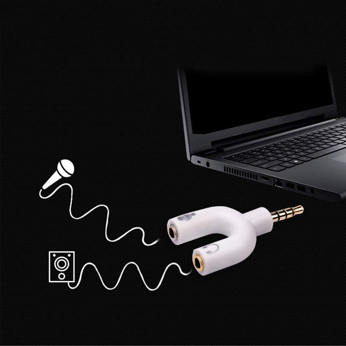 Convertidor Divisor de Micrófono para Auriculares en Forma de U - Quierox - Tienda Online