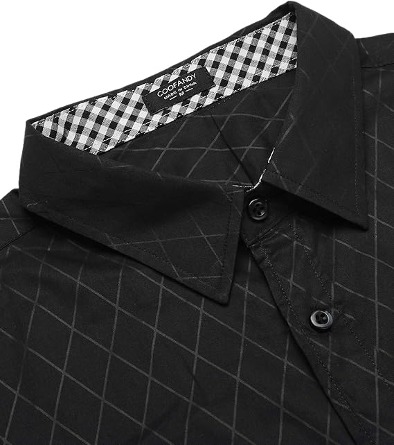 COOFANDY, Camisa de vestir de manga larga para hombre estilo casual, con botones - Quierox - Tienda Online
