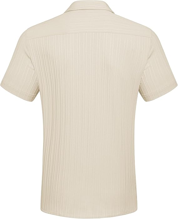 COOFANDY Camisas de botones casuales para hombre de manga corta con textura - Quierox - Tienda Online