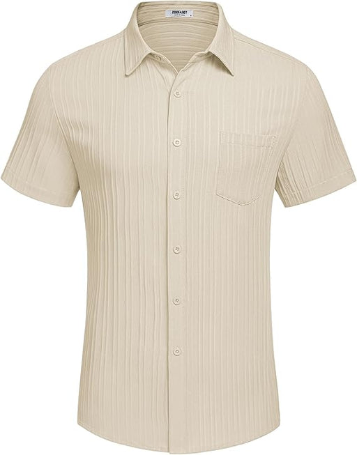 COOFANDY Camisas de botones casuales para hombre de manga corta con textura - Quierox - Tienda Online