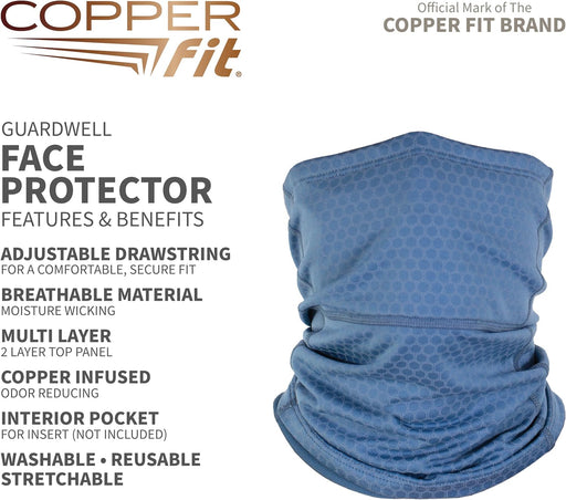 Copper Fit Protector facial y polaina de cuello unisex para adultos Guardwell - Quierox - Tienda Online