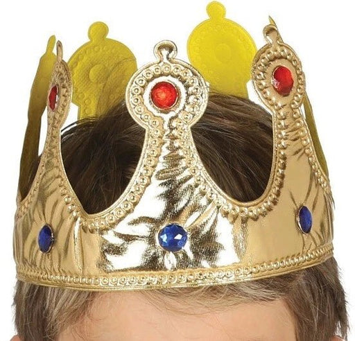 Corona de disfraz unisex para niños, dorada, para rey o reina - Quierox - Tienda Online
